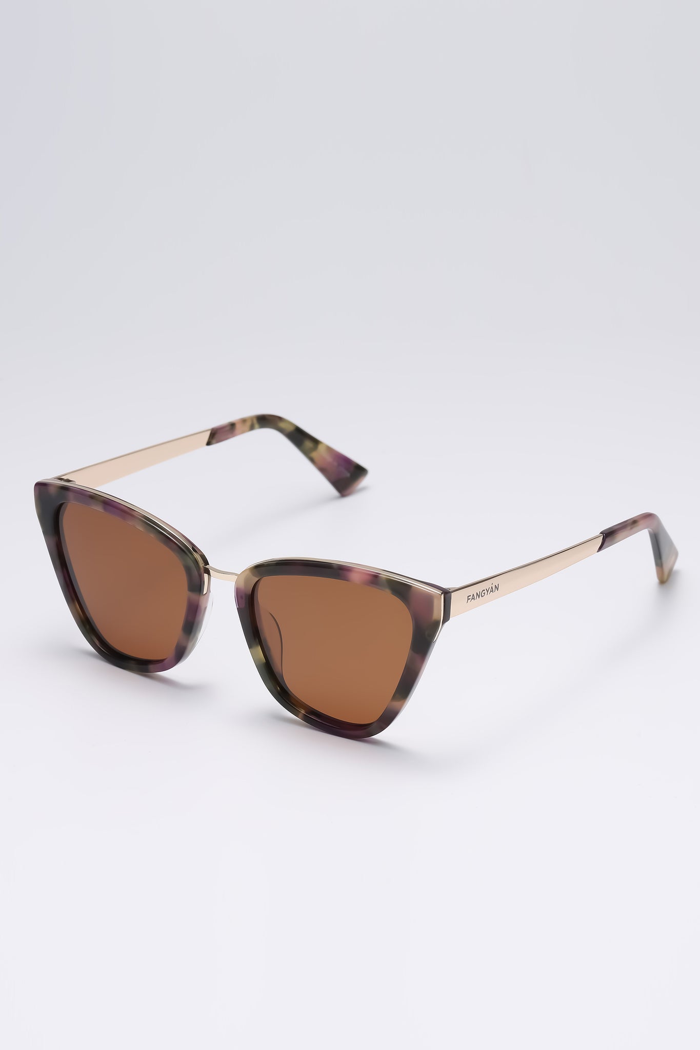 Fangyan | Cat-Eye Tortoiseshell Metal Sunglasses
