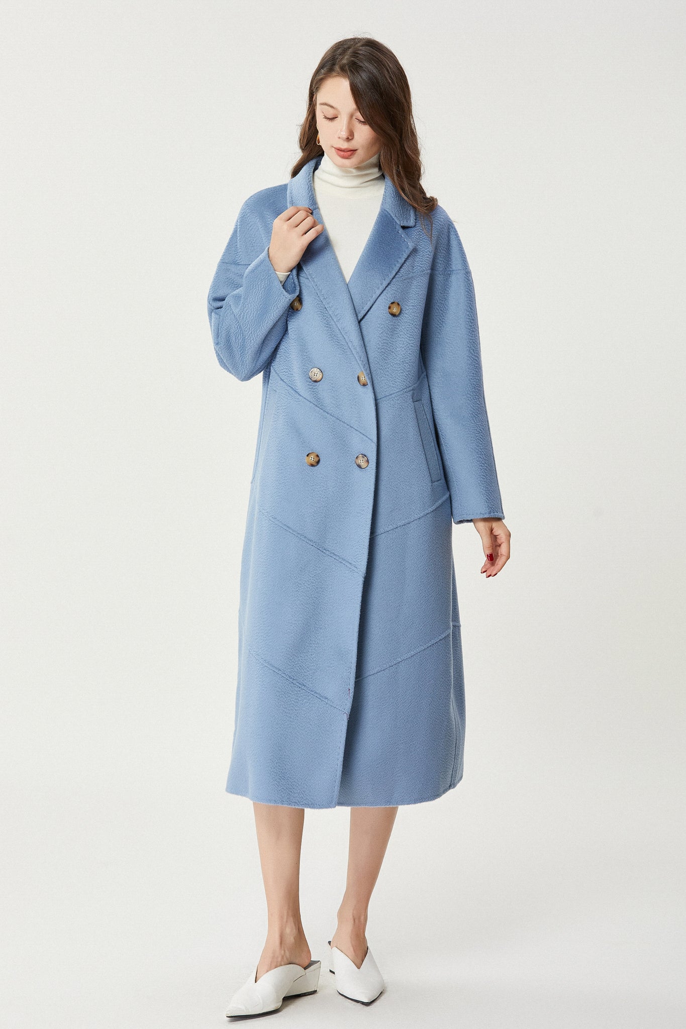 Fangyan | Blue Andrea Wool Coat